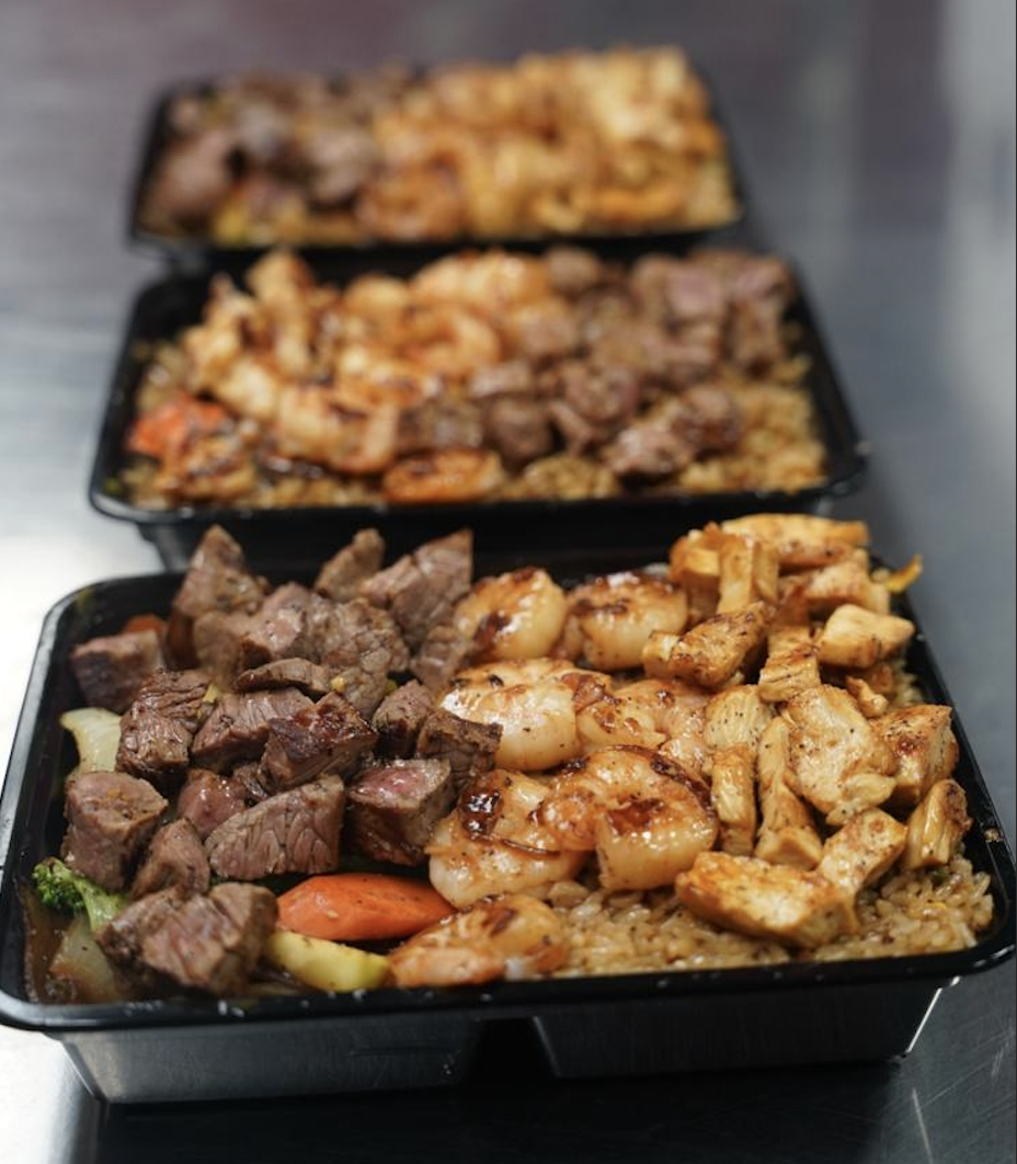 The ultimate trio of steak, chicken, and shrimp.
