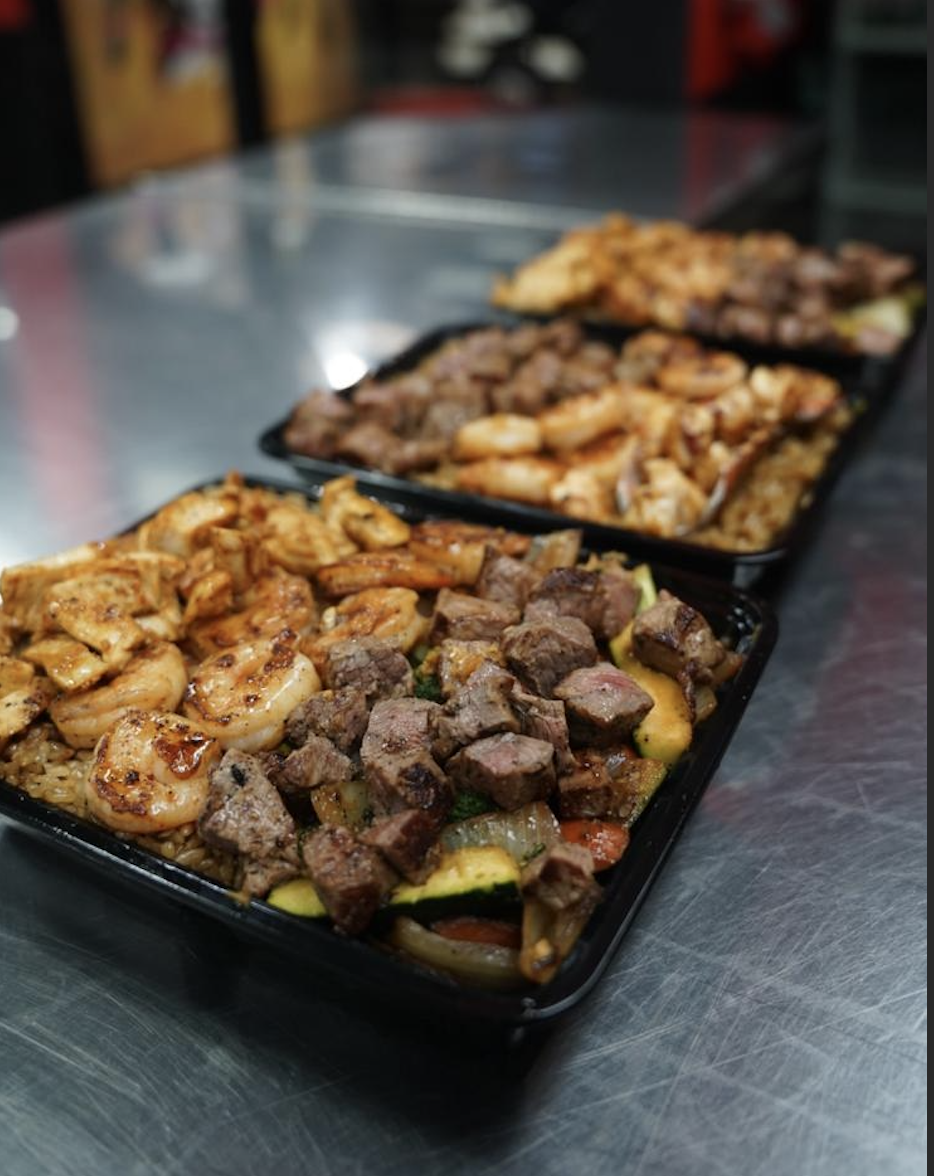 Grilled lobster tail and fresh salmon, a taste of luxury.